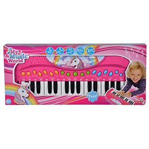Simba 106832445 - My Music World Unicorn Keyboard, 32 toetsen, versch. geluidsmodi, 4 ritmes, demo's, 42 cm, vanaf 3 jaar