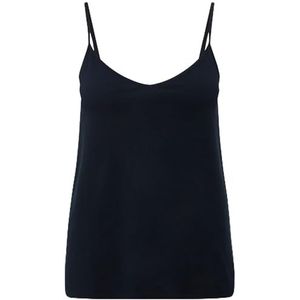 Ulla Popken, Dames, grote maten, spaghetti-top, lichte V-hals, marineblauw, 46/48 NL