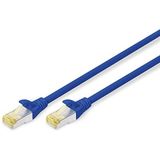 DIGITUS LAN kabel Cat 6A - 10m - RJ45 netwerkkabel - S/FTP afgeschermd - Compatibel met Cat-6 & Cat-7 - Blauw