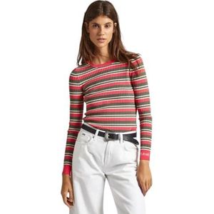 Pepe Jeans Dames Gabriella Pullover Trui, Rood (krokant rood), M