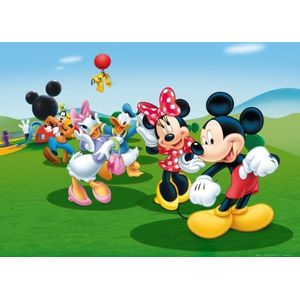 AG Design FTDm 0706 Disney Mickey Mouse Minnie, papieren fotobehang voor kinderkamer, 160 x 115 cm, 1-delig, papier, meerkleurig, 0,1 x 160 x 115 cm