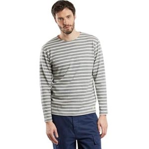 Armor Lux Rustieke katoenen matrozenboom erfgoed, Misty Grey/Nature, M