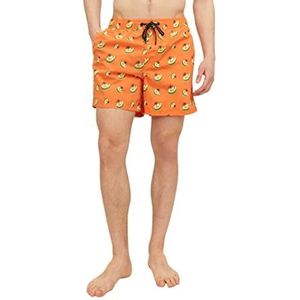 JACK & JONES Jpstfiji Jjswim Funny zwemshorts voor heren, Orange Peel, S