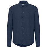 Casual Friday Heren CFAnton 0053 BD LS Linen Mix Shirt Hemd, 194013_Dark Navy, XXL, 194013, donkerblauw, XXL