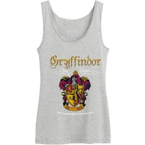 HARRY POTTER WOHAPOMTK015 Tanktop voor dames, Gryffindor logo, Gryffindor logo, Grymelange, maat M, Grijs Melange, M