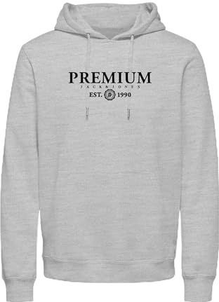 JACK & JONES Jprblacharles Sweat Hood FST, wit melange., XS