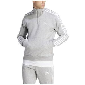 adidas Heren Essentials Fleece 3-Stripes Sweatshirt met 1/4-rits (lange mouw)