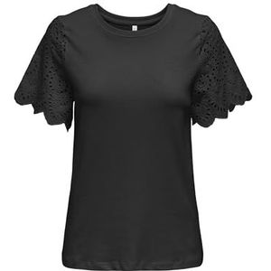 Onlebba Life S/S Lace Top JRS, zwart, XL