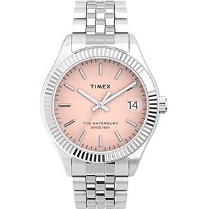 Timex Vrouwen Analoge Horloge Met Een Roestvrij Stalen Band Waterbury Legacy, roze, TW2V31500-AMZUK
