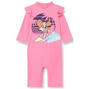 NAME IT Girl's NMFMIRI PAWPATROL 3/4 UV Suit CPLG badpak, knockout pink, 98, roze, 98 cm