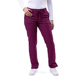 Adar Pro schrobben Voor Dames - broodmager Been Yoga schrobben Broek - P4100P - Wijn - XL