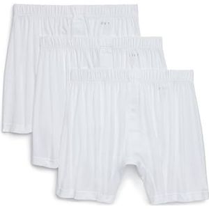 2(X) IST Mens Pima Cotton Knit 3-pack Boxer Shorts, White_10001, X-Large US