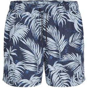 JJ REBEL Jrebhawaii zwemshort print, navy blazer, XL