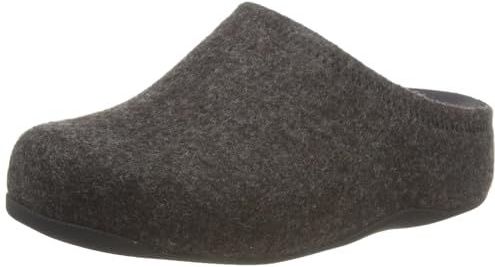 Fitflop Shuv Cushy vilten klomppantoffels voor dames, Zwart, 43 EU