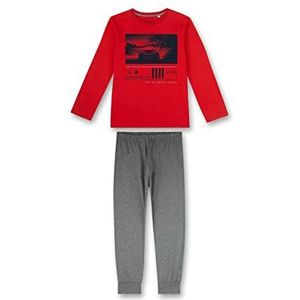 Sanetta Jongens 245356 pyjama lang, Aurora rood, 128, Aurora Red, 128 cm