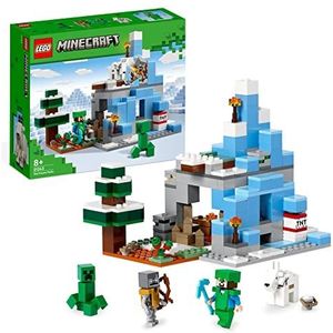 LEGO 21243 Minecraft De IJsbergtoppen, Berg Model met Poppetjes van Steve, Creeper en een Figuur van een Geit, Bouwbare Game Speelgoed