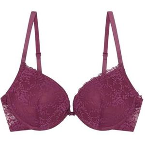 women'secret Gorgeous Push Up BH kant granaat dames, Roze, 95B