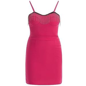 paino Dames mini-jurk met parelkettingen 19227022-PA01, PINK, XS, roze, XS
