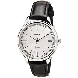 Seiko Dames analoog kwarts horloge met lederen armband RG211VX9, zwart, riem