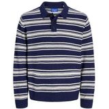 JACK & JONES Trui 'JORCambridge'  marine / wit