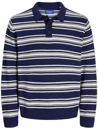 JACK & JONES Trui 'JORCambridge'  marine / wit
