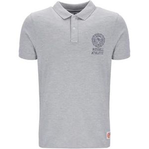 RUSSELL ATHLETIC Avery-Classic poloshirt met korte mouwen, New Grey Marl, L