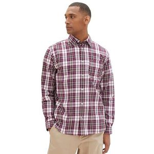 TOM TAILOR Herenhemd, 35157 - Tawny Port Red Check, 3XL