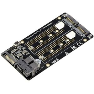 KALEA-INFORMATIQUE Adapter voor 2 SSD M2 PCIe NVMe M Key naar SFF8643 U.2 om twee SSD M2 op twee U2-poorten te monteren