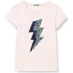 United Colors of Benetton T-shirt voor meisjes en meisjes, lichtroze 0B4, XS