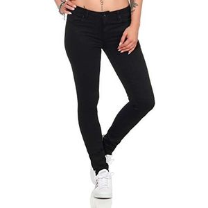 ONLY ONLCarmen Reg Skinny Fit Jeans voor dames, zwart denim, 32W x 32L