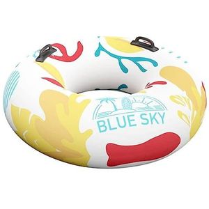 BLUE SKY - Opblaasbare Boei - 069349 - Multicolor - Plastic - 90 cm Diameter - Speelgoed voor Kinderen en Volwassenen - Buitenspel - Zwembad - Polsband - Vanaf 10 jaar