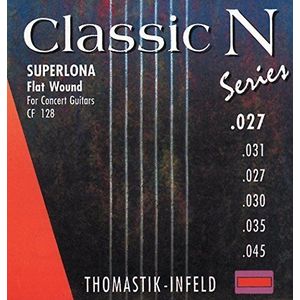 Thomastik CF35 CF128, enkele snaren A5 .035 chroomstaal geslepen en gepolijst chroomstaal voor klassieke gitaar Classic N Series Superlona light set CF127