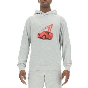 CITROËN O103073-G347 Hoodie Mehari Brede Print C24S Heren Licht Grijs Melange Maat XL