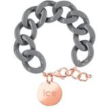 ICE - Jewellery - Chain bracelet - Chic grey - Rose-gold - Grijze XL mesh armband voor vrouwen met roségouden medaille (020930)