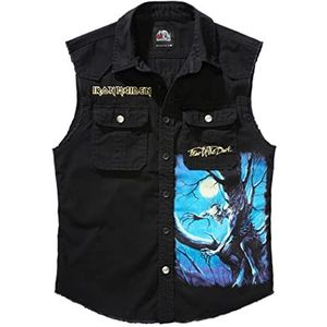 Brandit Heren vest Iron Maiden Vintage Shirt Mouwloos FOTD, zwart, M