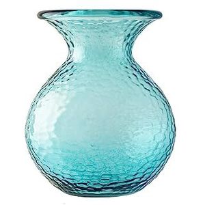 H&h Paradise vaas van gerecycled glas, lichtblauw, hoogte 24,5 cm