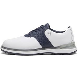 PUMA Avant golfschoen voor heren, Puma Wit Deep Navy Speed Blauw, 44 EU