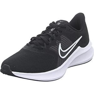Nike Downshifter 11, gymschoenen voor heren, Zwart Zwart Wit Dk Smoke Grijs, 42 EU