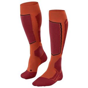 FALKE Heren Skisokken SK2 Intermediate Wool M Kh wol functioneel materiaal warm dik 1 paar, Orange Flash 8034, 44-45