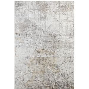 Elle Decoration Laagpolig design tapijt Chameis (95x140 cm, kleurrijke marmer-look, fluweelachtig oppervlak, 73% viscose, 27% acryl chenille, voor woon-/slaap-, hal-/werkkamer), beige, koper