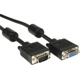 RS PRO VGA-kabel A VGA/stekker B VGA/bus, 15m PVC zwart