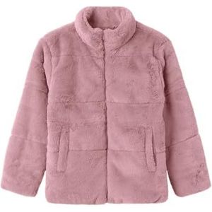 NAME IT Meisjes Nkfmila Faux Fur Jacket Pb korte jas, roze, 122