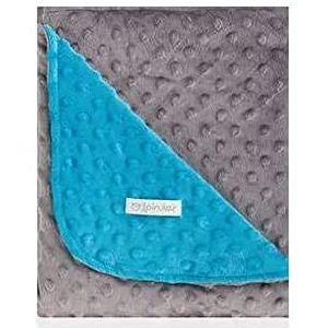 pirulos 64105107 – deken dubbelzijdig, 110 x 140, design dots, kleur turquoise