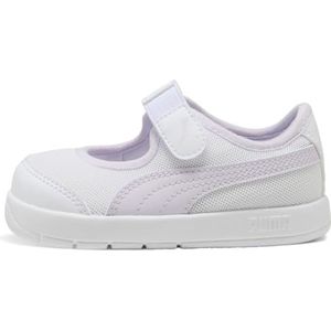 PUMA Baby Meisjes COURTFLEX V3 LINA V INF Sneaker, Wit-Lila Frost, 4.5 UK Kind, Puma Witte Lila Frost, 4.5 UK Child
