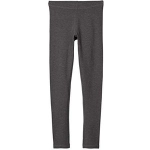 NAME IT Basic legging voor meisjes, biologisch katoen, zwart, dark grey melange, 80