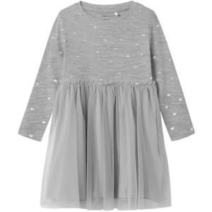 Jerseyjurken - Glitter Jurk - Midi-lengte - Lange Mouwen - O-hals