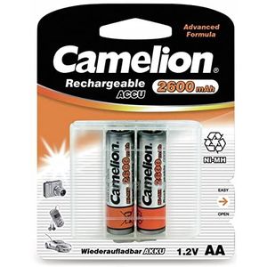 Camelion 17026206 batterij NI-MH HR6 / Mignon/ 2600mAh 1,2V - 2-pack incl. opbergdoos voor 4 x batterijen