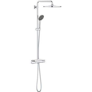 Grohe 26401001 Vitalio Joy 310 douchesysteem met EasyReach plank - CoolTouch met douchethermostaatkraan, hoofddouche (31cm), handdouche en doucheslang Ø 310mm chroom