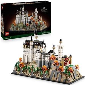 LEGO Architecture Slot Neuschwanstein Bouwset voor Volwassen Verzamelaars, Gedetailleerde Versie van een Europees Monument, Cadeau voor Reis- en Geschiedenisliefhebbers 21063