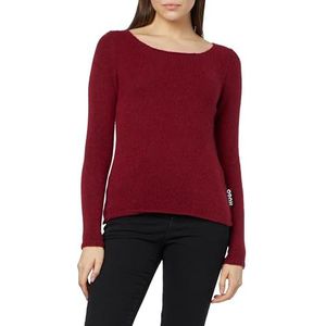 HUGO Shakilyn Knitted Sweater voor dames, Dark Red605, XXL